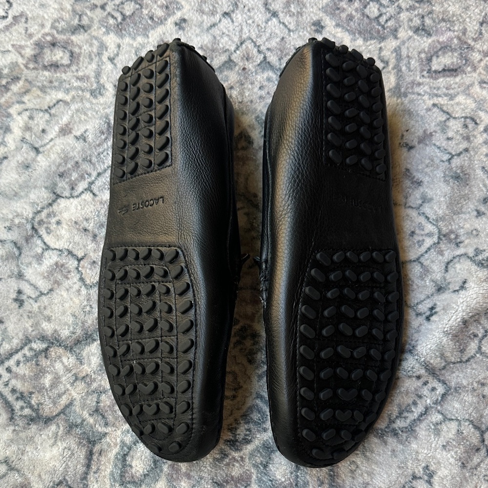 Lacoste Black Leather Men's Slip-On Loafers - Picture 5 of 10